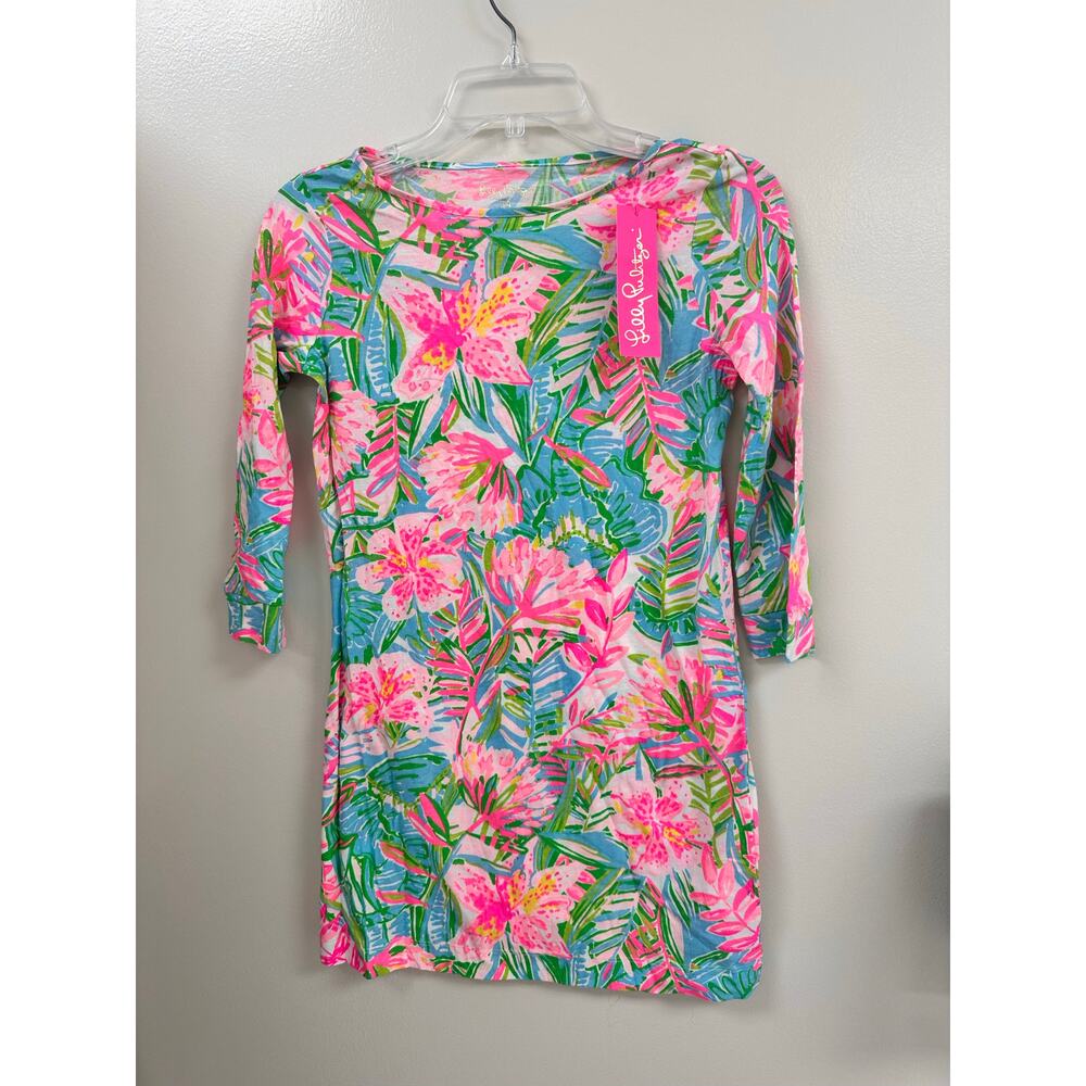 NWT Girl’s Lilly Pulitzer Mini Marlowe Dress Floral Print Size XL (12/14)